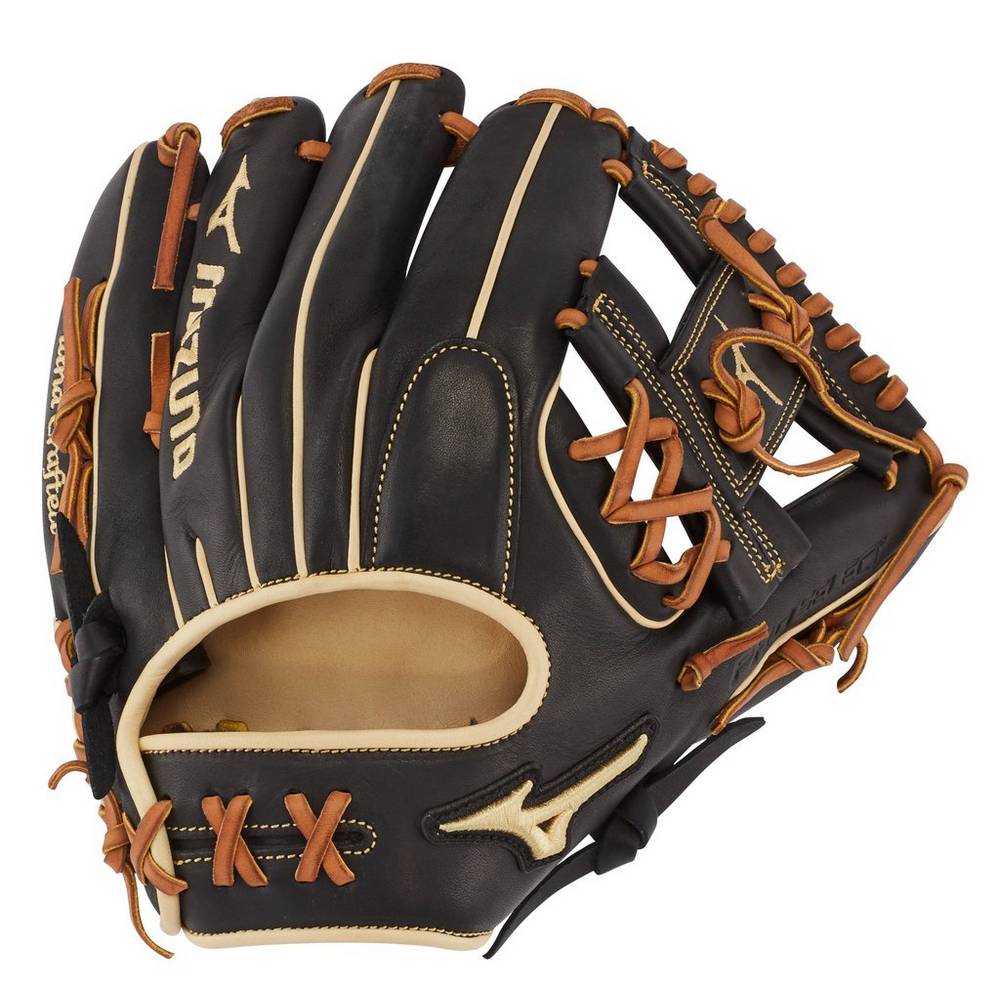 Mens Mizuno Pro Select Infield 11.5" - Regular Pocket Baseball Gloves Black Philippines (KTJVEB970)